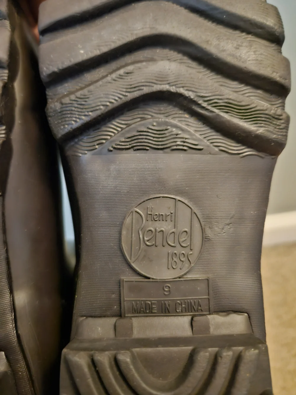 Henri Bendel Black Rain Boots - Tall Black Waterproof Boots Women's Size 9